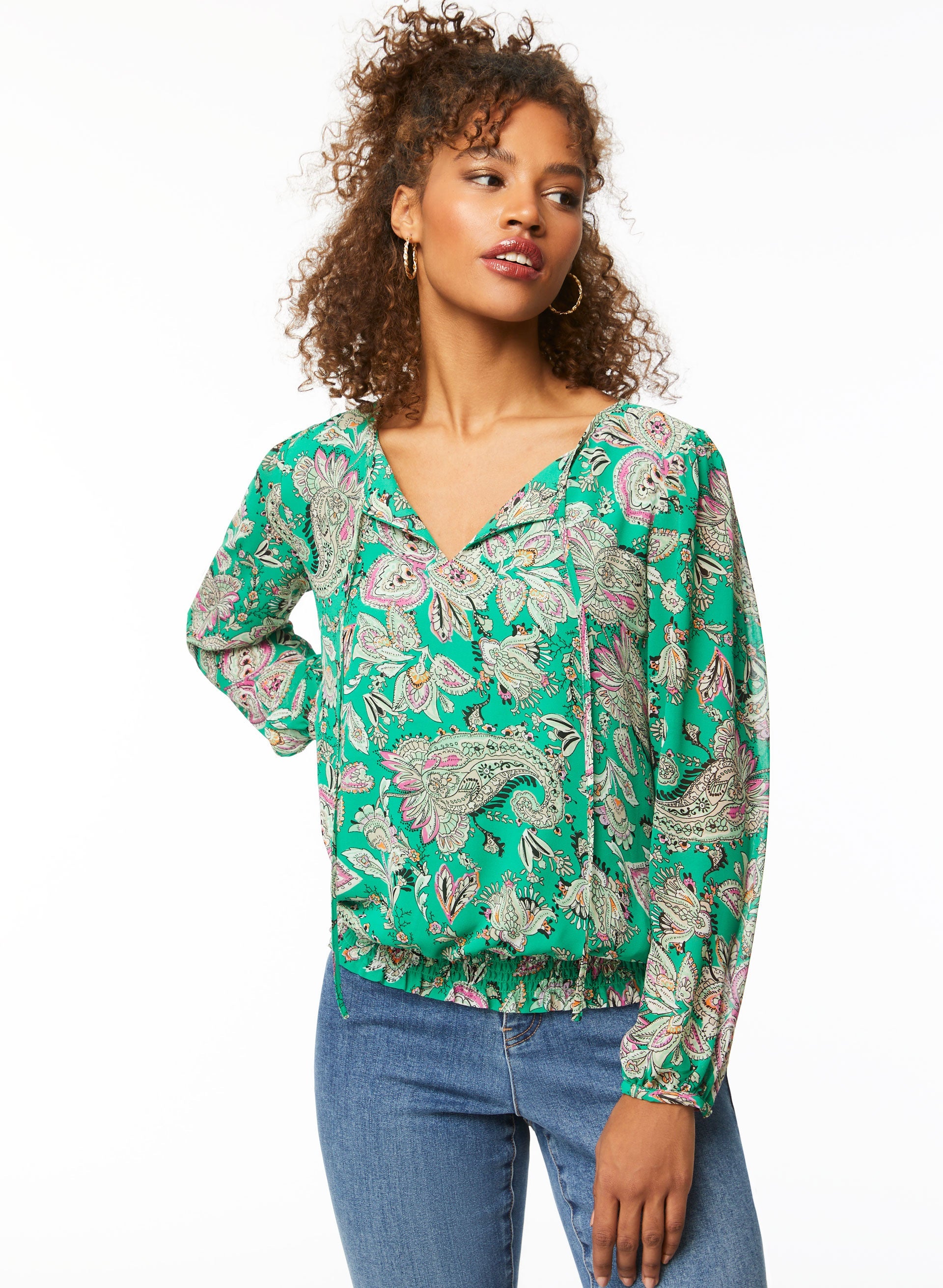 Paisley Print Top