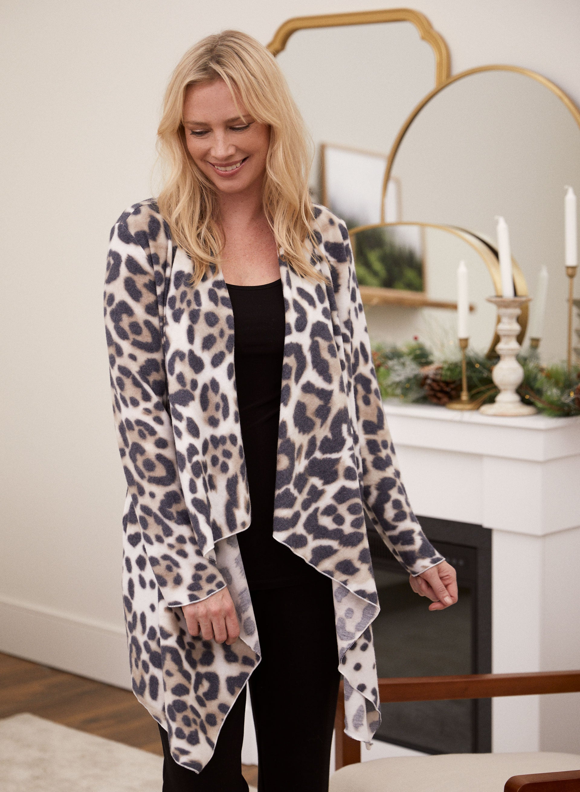Animal cardigan top
