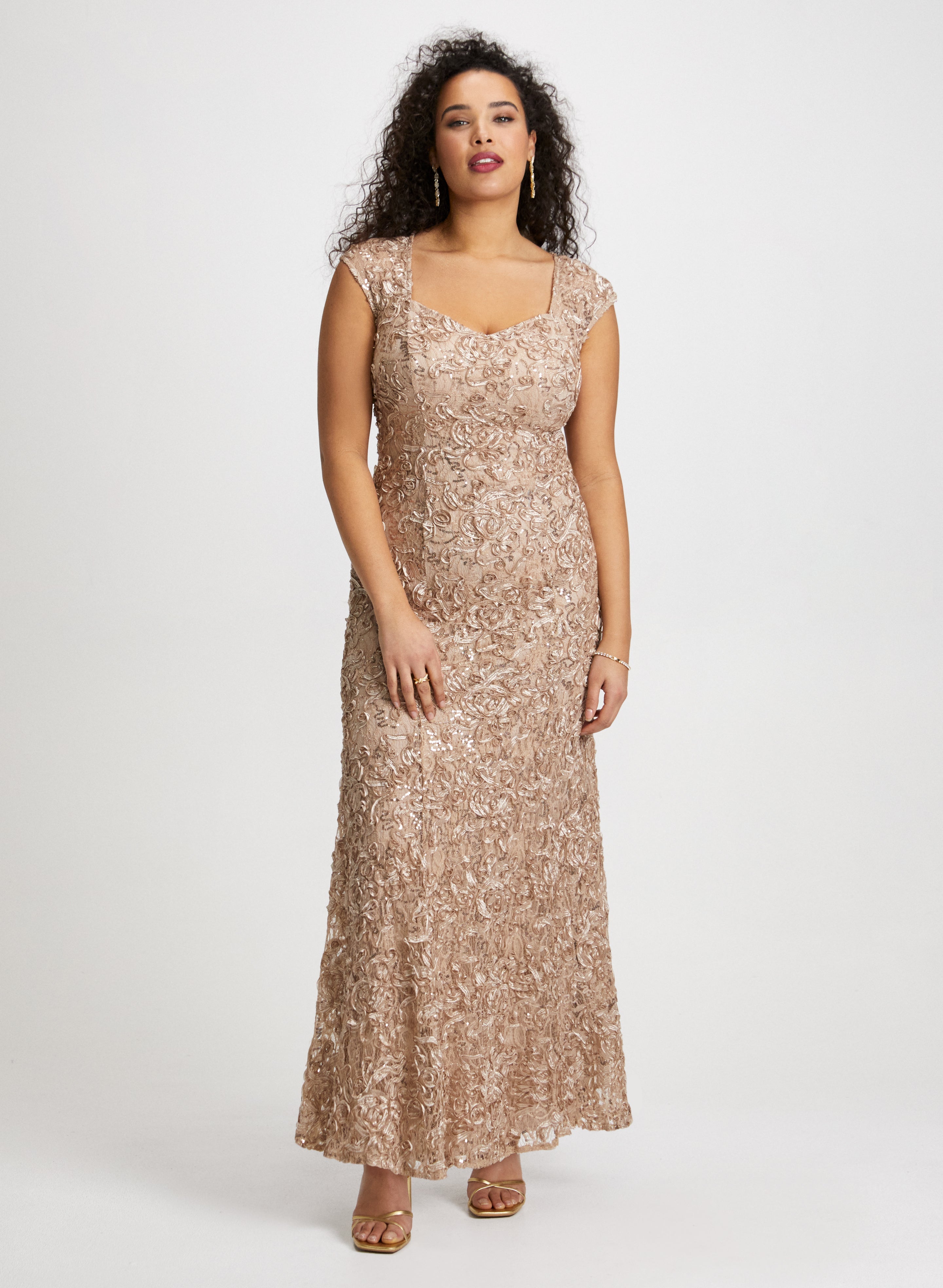 Plus size soutache dress clearance