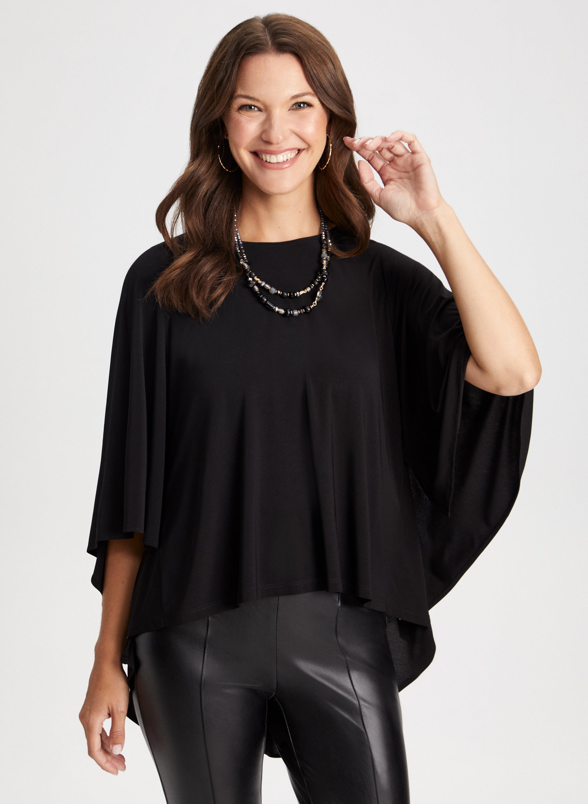 High Low Poncho Top