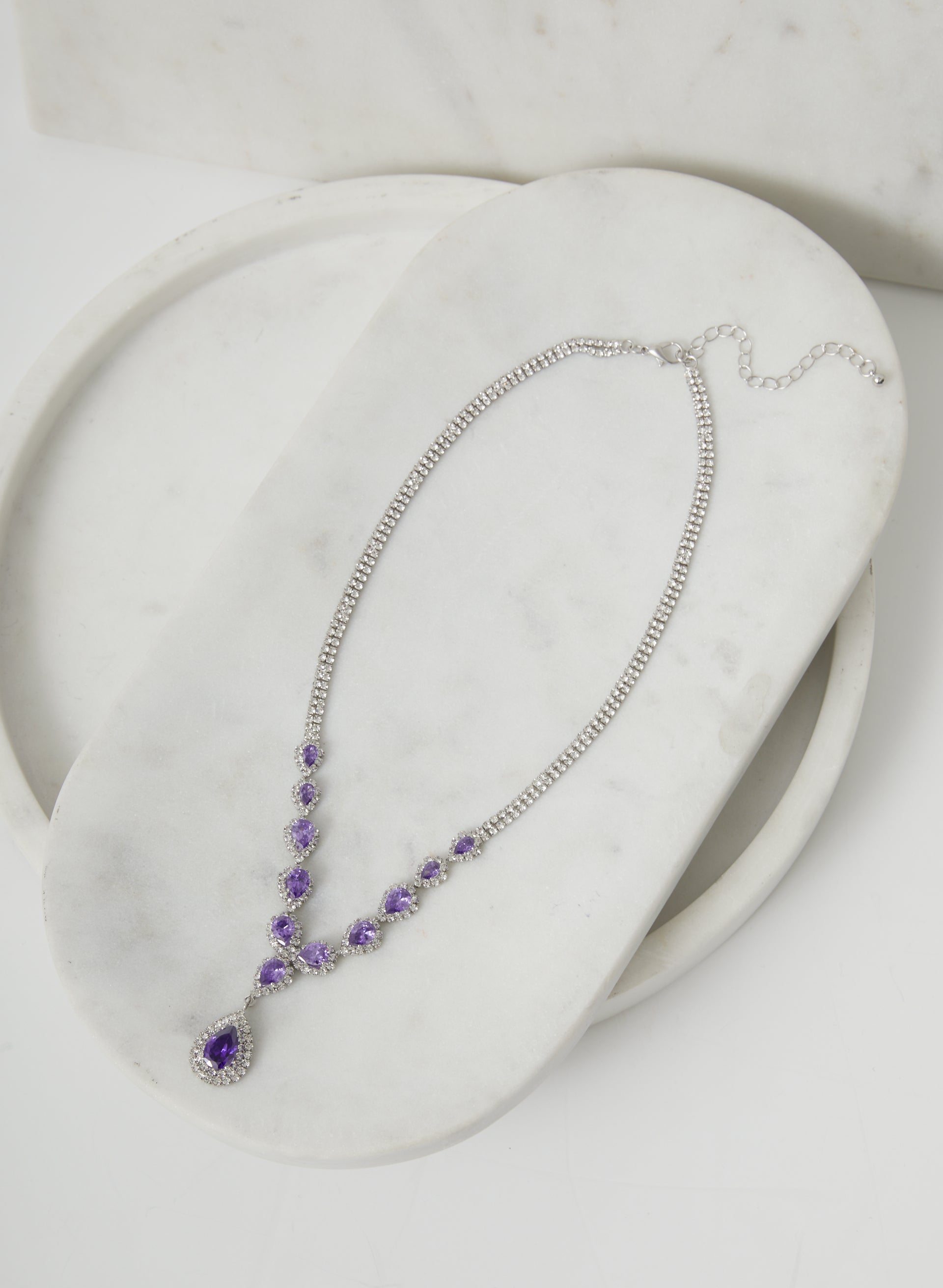 Stone Crystal Pendant Necklace