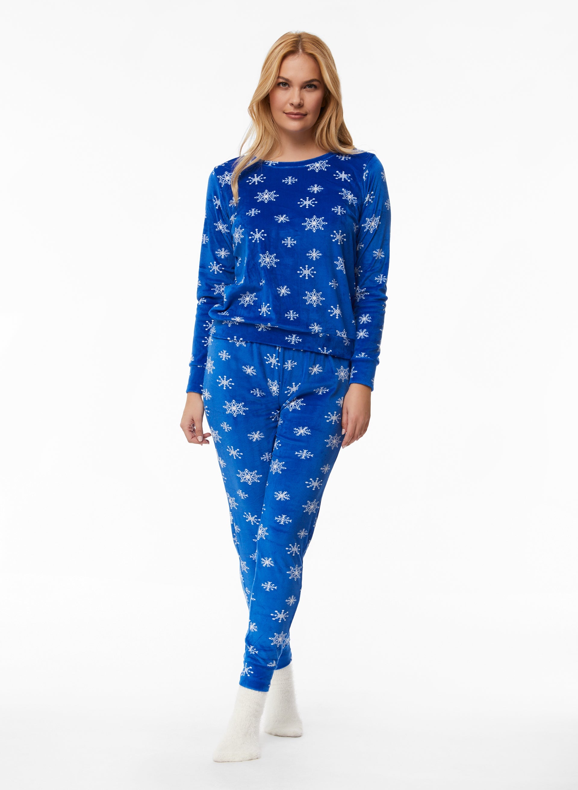 Velour Star Motif Pyjama Set