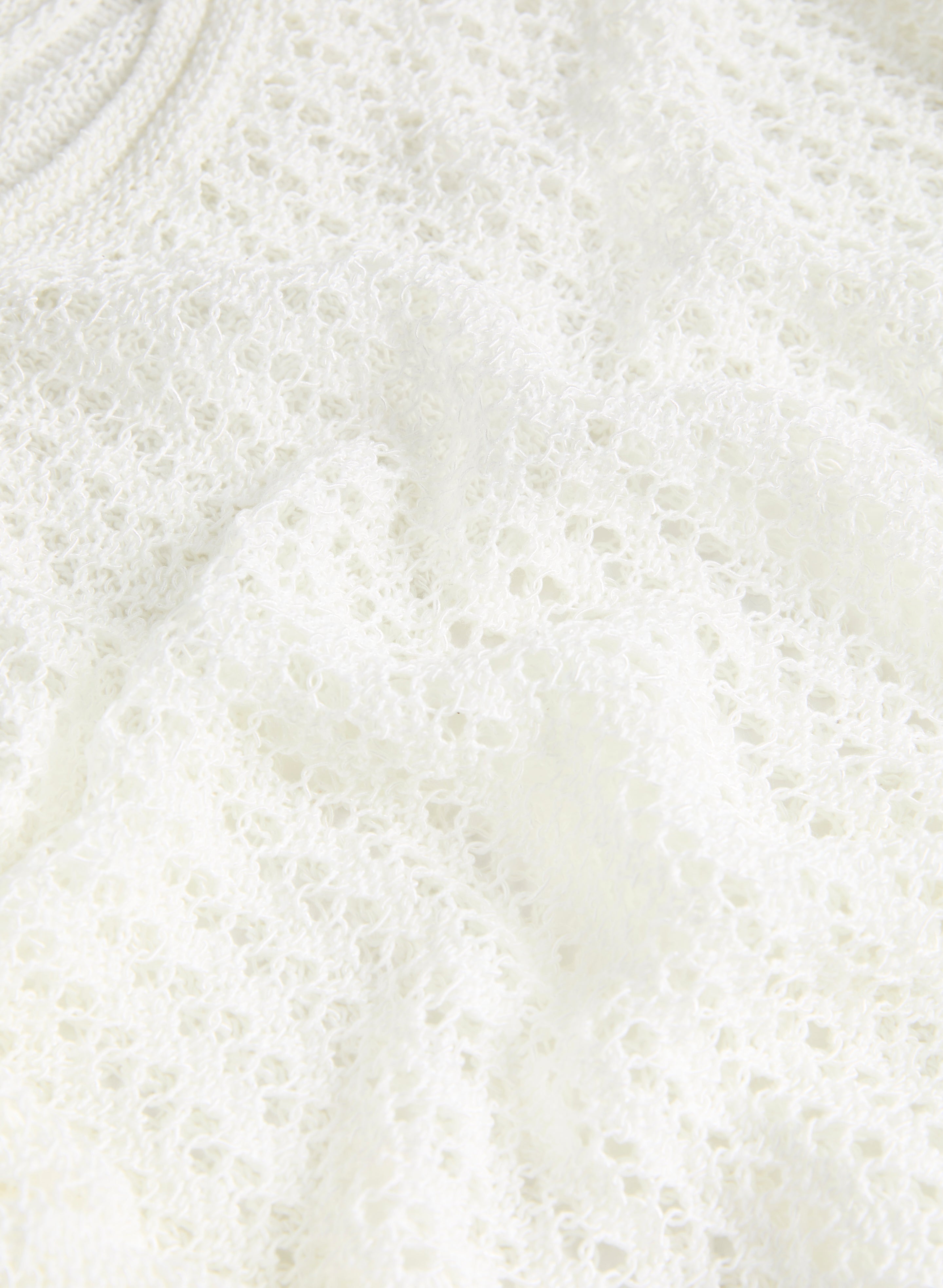 Ivory, Cotton Linen Feminine Stitch Sweater