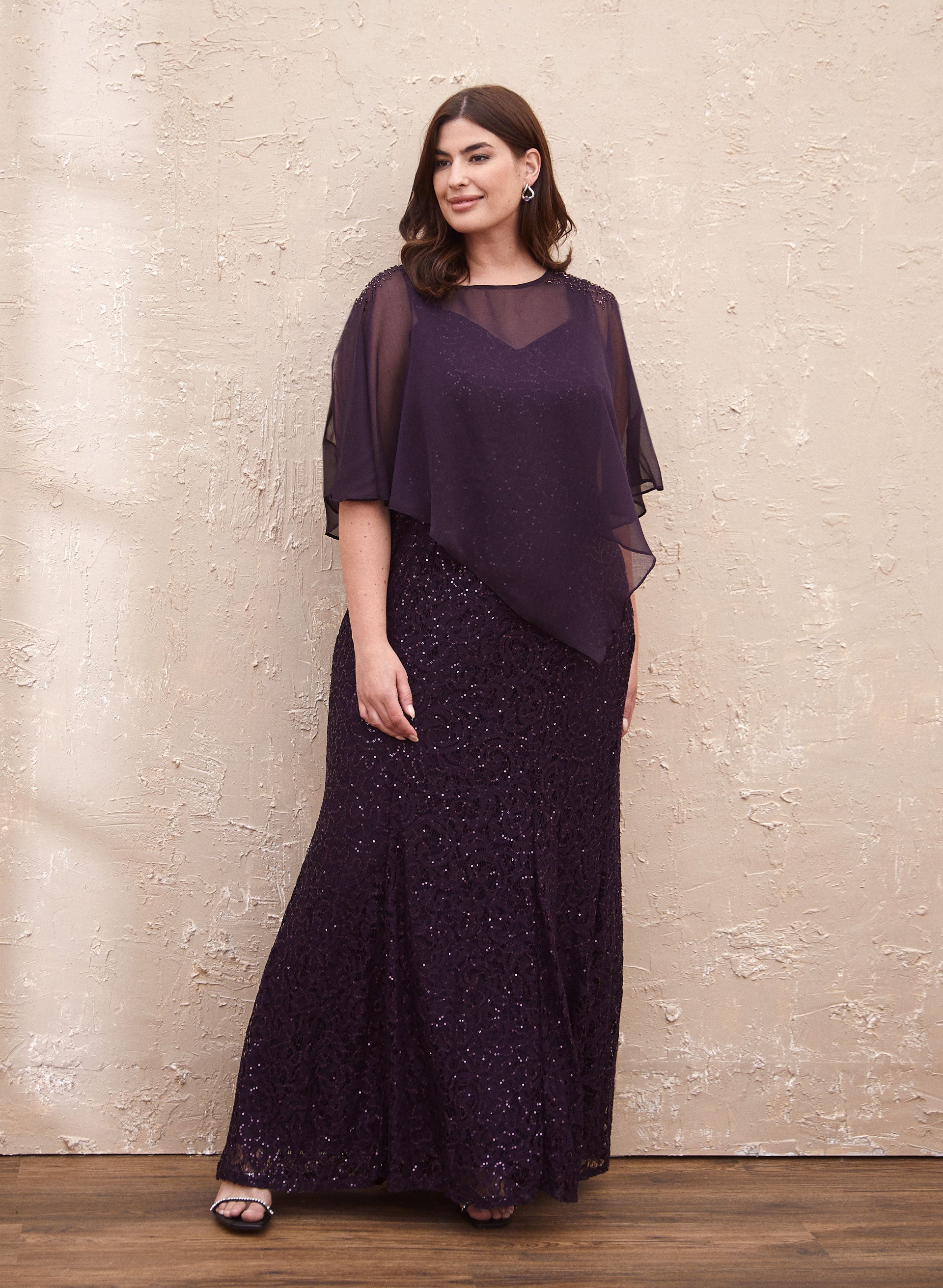 Lace poncho dress outlet