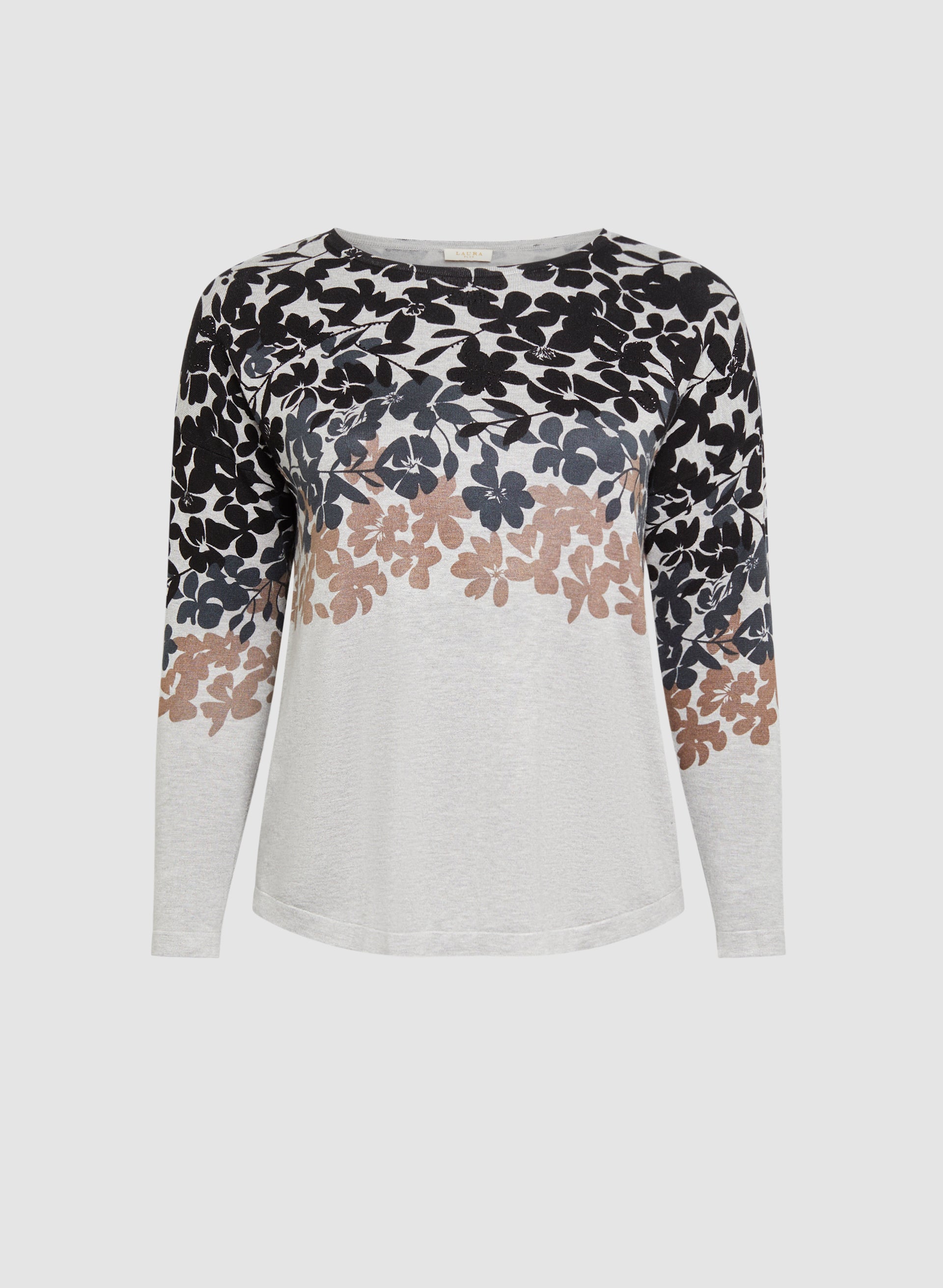 Floral best sale print sweater