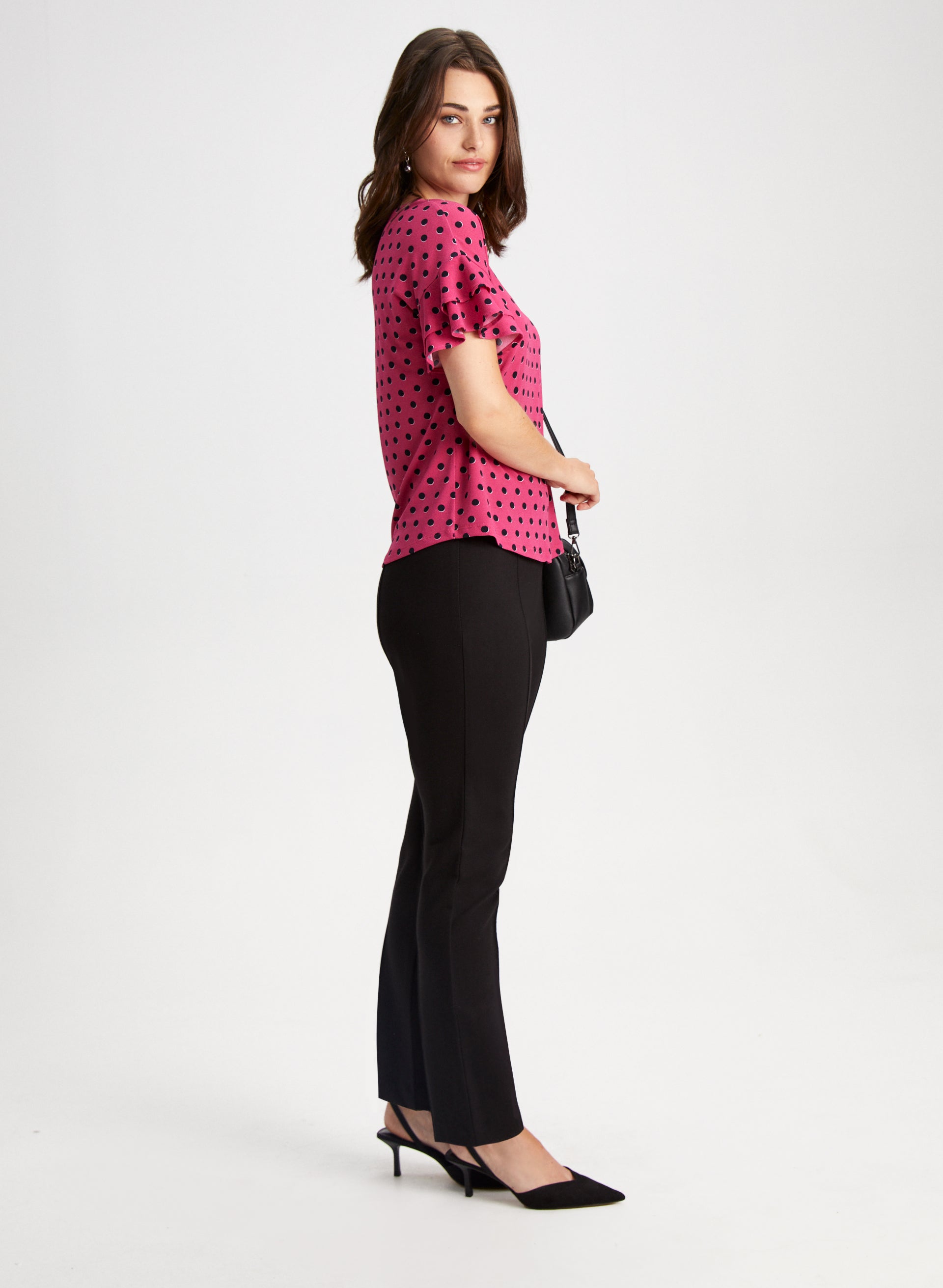 June + Vie By Roaman's Women's Plus Size Formfit Classic Ponte Pant -  26/28, Black : Target