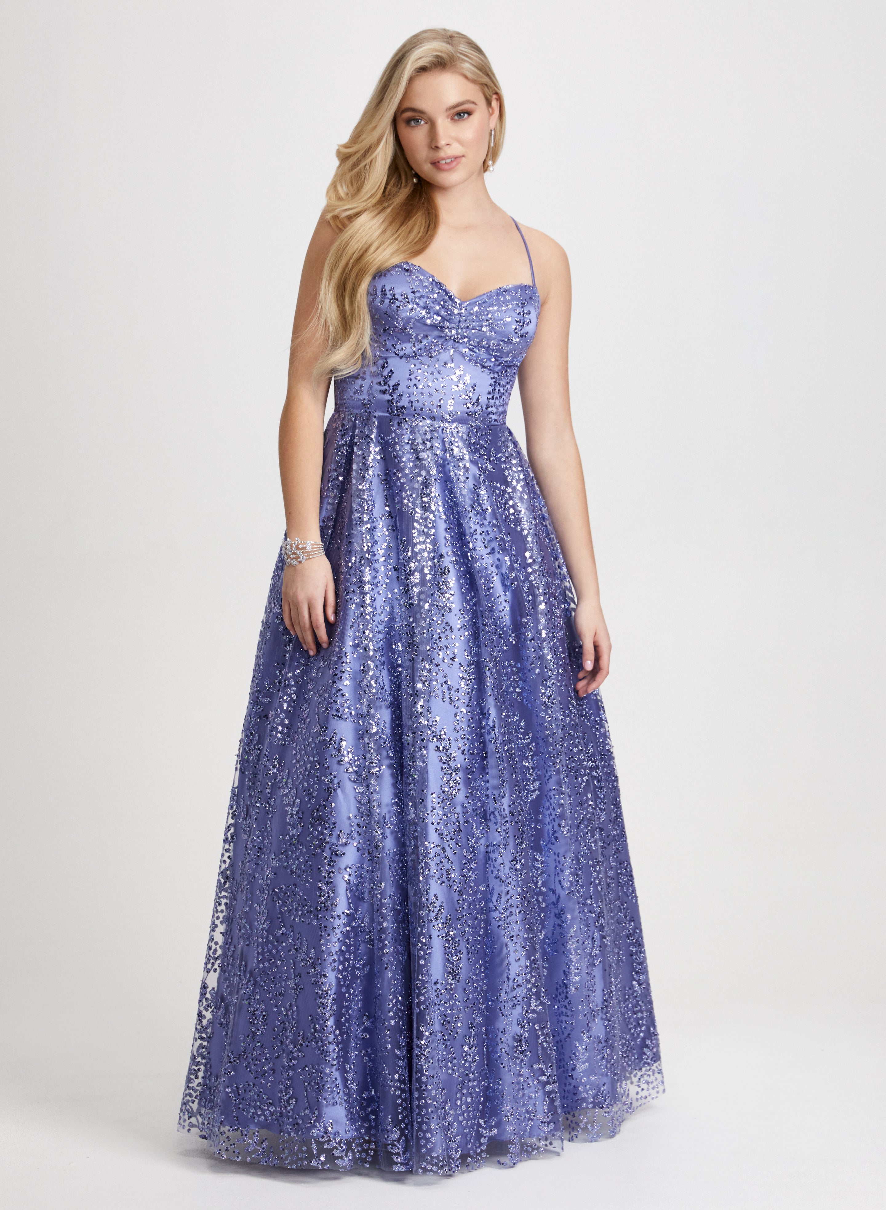 Sequin Gown Pearl Dangle Earrings