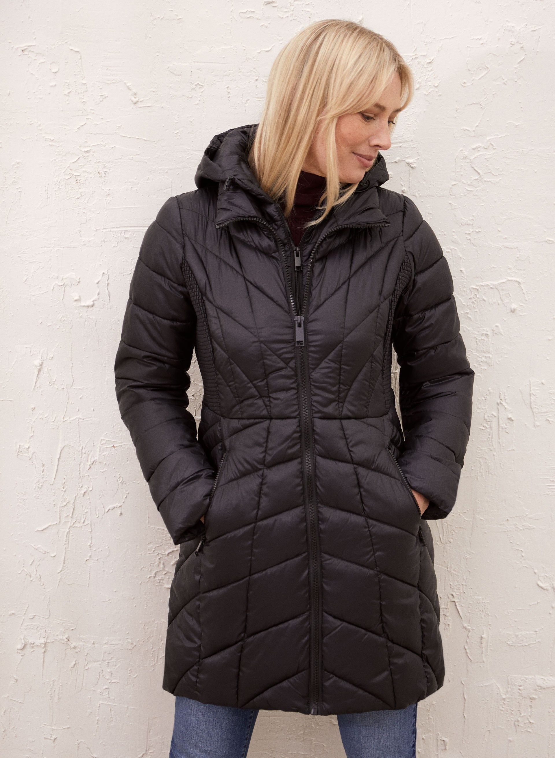 Packable Quilted Vegan Down Coat