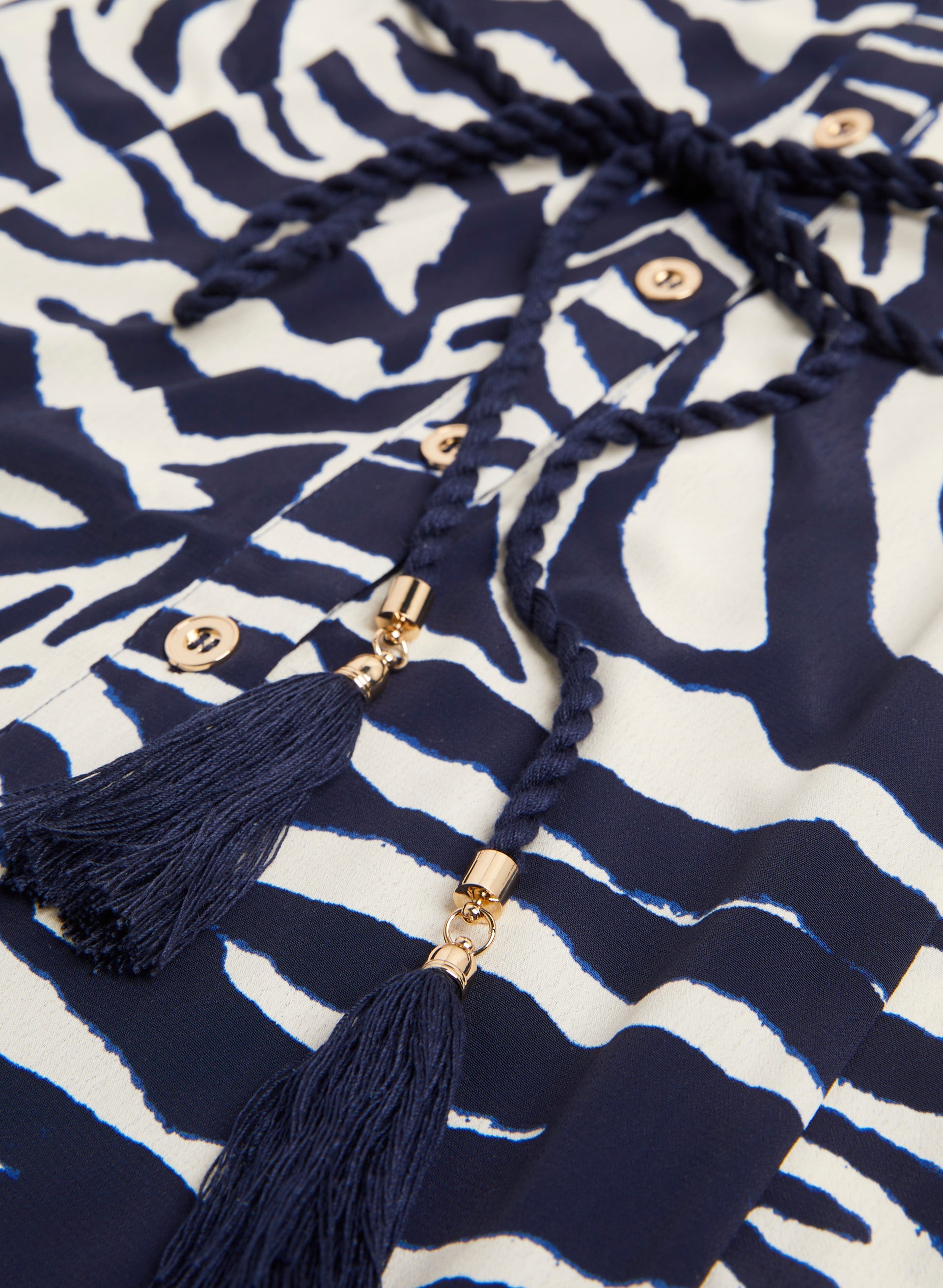 zebra button down