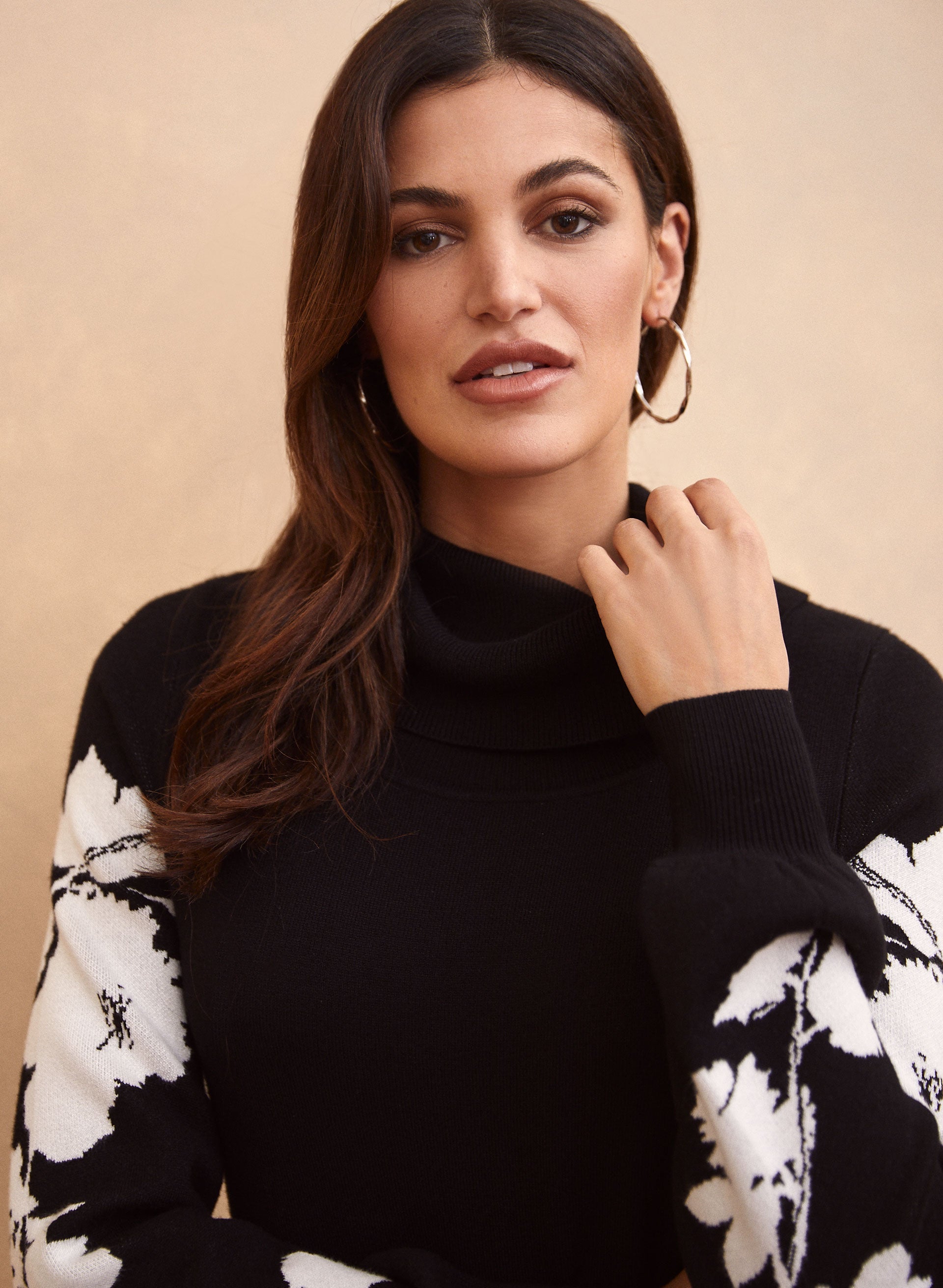 Black white sweater dress sale