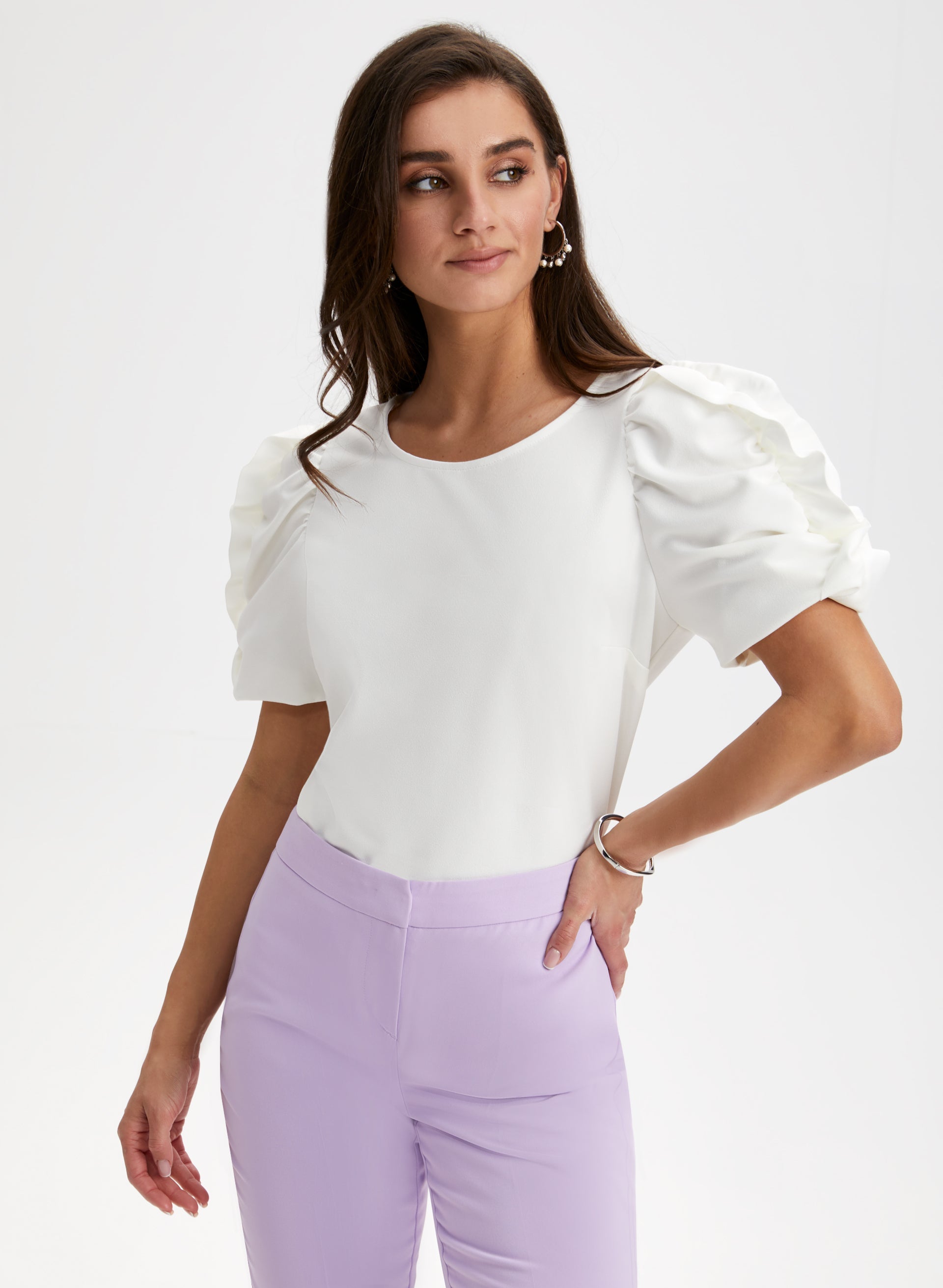 Short Puff Sleeve Top