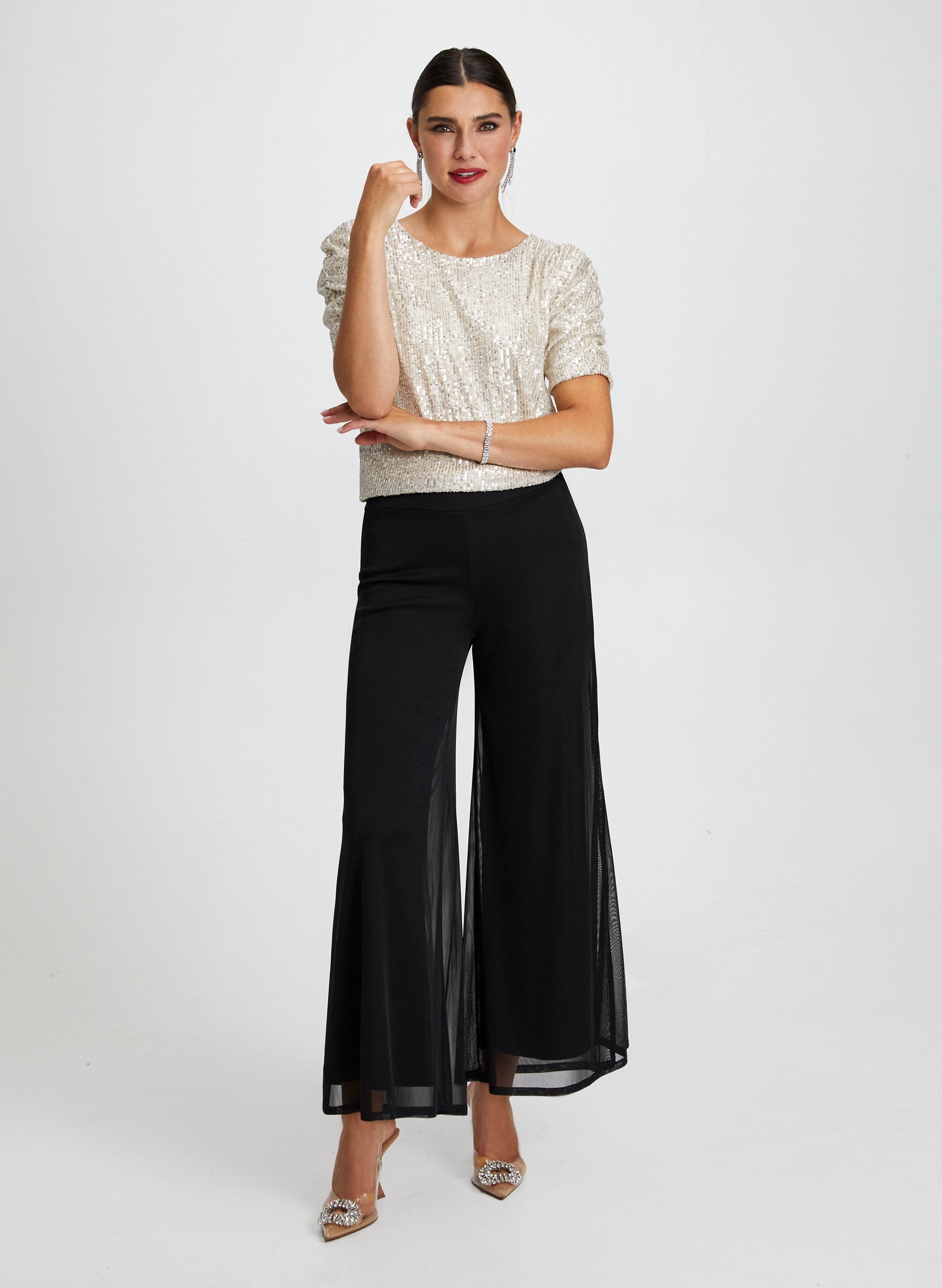 Natural Reflections Space Dye Wide-Leg Pants for Ladies