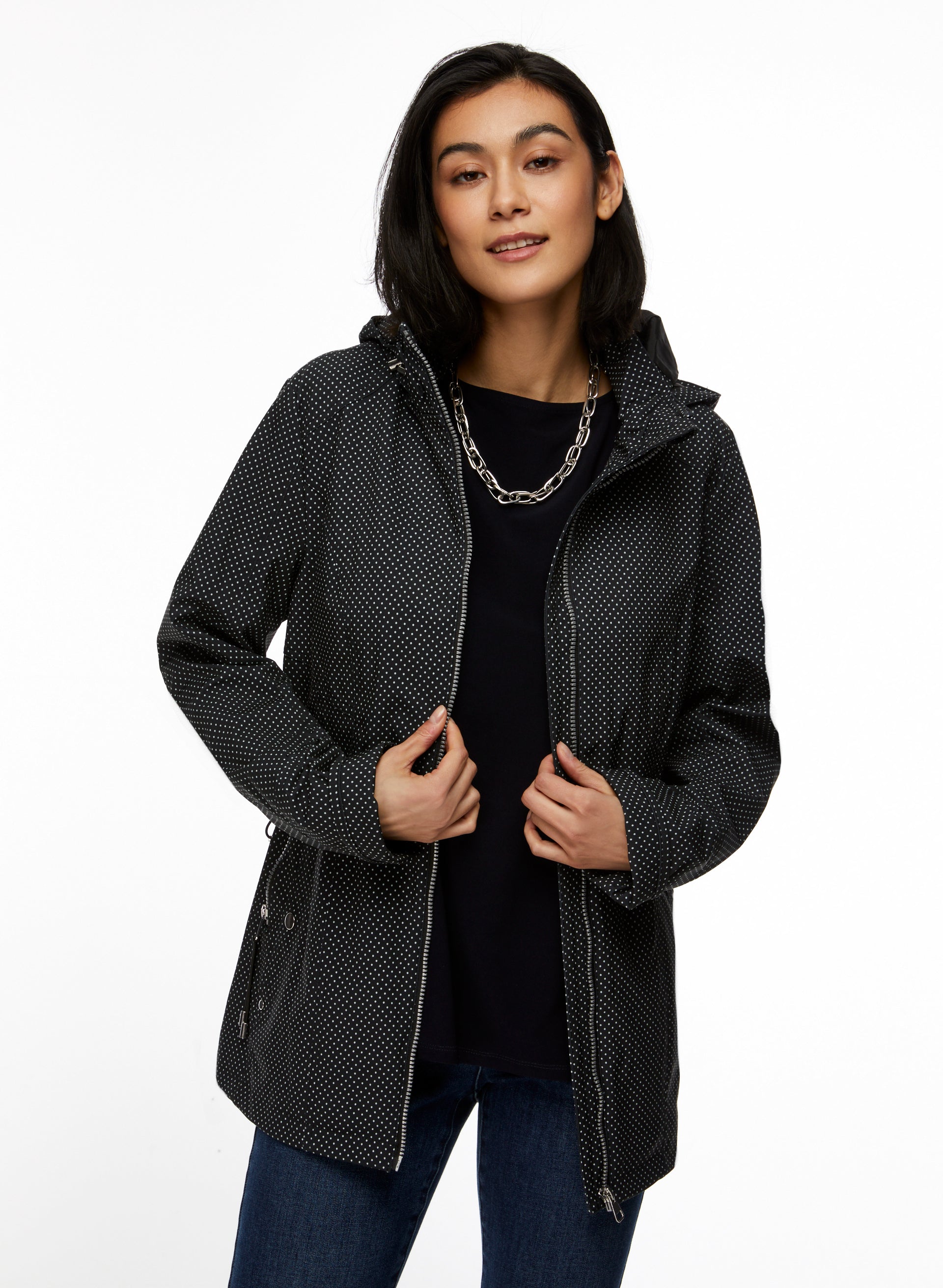 Black zip coat cheap